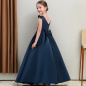 Preview: 4 Farben: Langes Festkleid, elegantes Ballkleid im schönen Satin-Look
