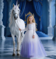 Preview: Traumkleid im Elsa Look, blau-weiss mit tollem Schleier
