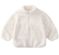 Preview: Warm und elegant zur Taufe: Kunstpelz-Jäckchen weiss - mit Mehrwert