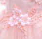 Preview: Taufkleid oder Mädchenkleid mit kleinem Schleier, weiss oder rosa