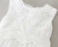 Preview: Elegantes langes Taufkleid - langärmlig oder ärmellos und wunderschön klassisch mit weichen Spitzen