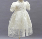Preview: Besonders edel: Taufkleid zweiteilig mit Schleier und feinen Stickereien