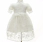 Preview: Besonders edel: Taufkleid zweiteilig mit Schleier und feinen Stickereien