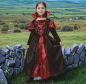Preview: Wunderschöne Vampirkönigin - Kostümkleid für Halloween und Kinderfasnacht