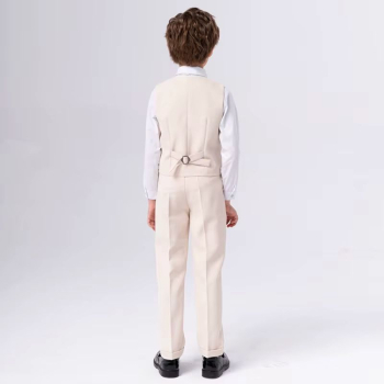 Preview: Viel Chic für wenig Geld: Anzug-Set für Jungen inklusive Hemd in Crème