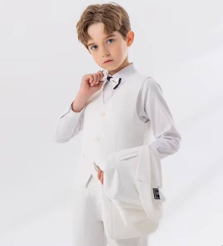 Edler Stil: Anzug für Jungen - perfekt für Kommunion und Hochzeit, Elfenbein, Grösse 128