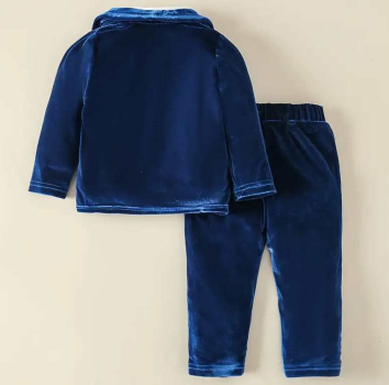 2 Farben: Anzug Set 5-teilig für kleine Boys, Samt Look, dunkelgrün und navyblau