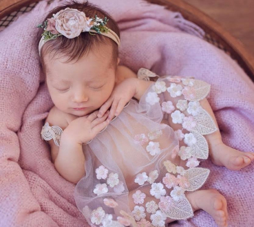 Blütentraum - süsses Kleidchen für Neugeborene Feen...