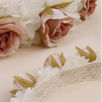 Preview: Süsses Haarband mit Rosenblüten - 4 Farben