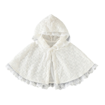 Preview: Bezauberndes Cape für die Taufe - auch als Tauftuch oder Taufschal geeignet