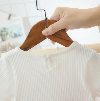 Elegantes Kleidchen bicolor rosa-weiss mit feiner Deko