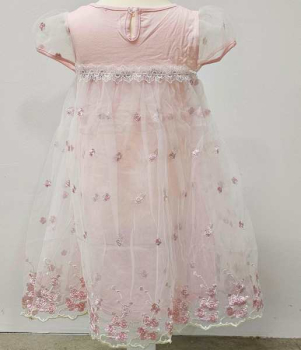 Pinkvanille-Collection: Traumhaftes, langes, besticktes Kleidchen für kleine Mädchen, hellrosa