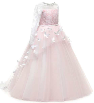 4 Farben, auch nach Mass möglich: Einmaliges Traumkleid in Premiumqualität - mit zarten Schmetterlingen