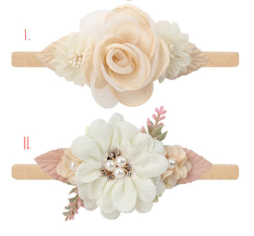 Preview: Blütentraum - wunderschöne Haarbänder für kleine und grössere Mädchen, 2 Modelle