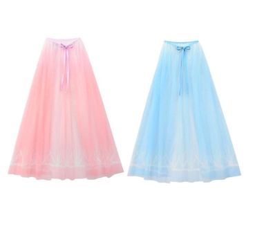 Tüll-Umhang, Cape für Prinzessinnen, blau oder rosa