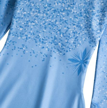 Preview: Ganz im aktuellen Eisköniginnen-Stil: langes Kleid mit Leggings, von Elsa inspiriert