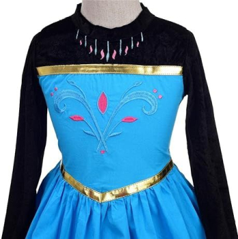 Preview: Elsa Krönungskleid mit langem purpurrotem Cape, solange Vorrat