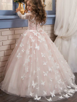 4 Farben, auch nach Mass möglich: Einmaliges Traumkleid in Premiumqualität - mit zarten Schmetterlingen