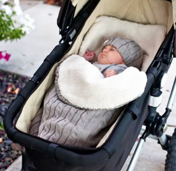 3 Farben: Fusssack, Schlafsack für Babys, kuschelweich - perfekt für die Übergangszeit