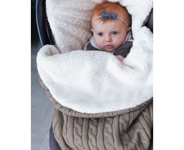 Preview: 3 Farben: Fusssack, Schlafsack für Babys, kuschelweich - perfekt für die Übergangszeit