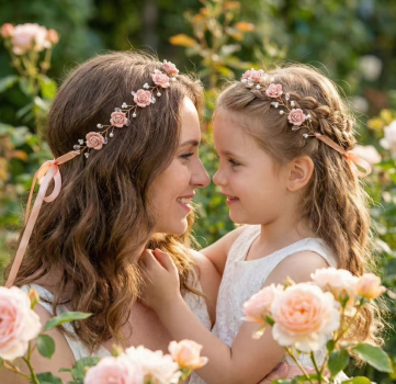 Blütenhaarband altrosa, bezaubernd fein und wunderschön!