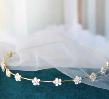 Preview: Haarreif - hauchzarte Tiara in 2 Varianten