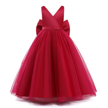 3 Farben - elegant für Klein und Gross: Wunderschönes langes Satin-Festkleid
