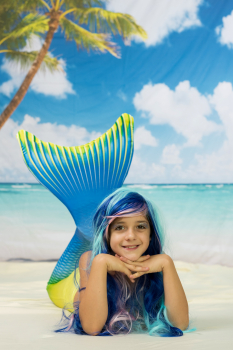 Preview: Meerjungfrauenflossen-Set 'Lemon-Dream'  mit Bikini, Kindergrösse S, solange Vorrat