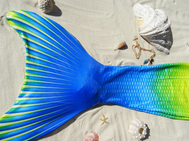 Meerjungfrauenflossen-Set 'Lemon-Dream'  mit Bikini, Kindergrösse S, solange Vorrat