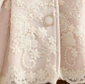 Preview: Eleganter Babymantel Mädchenmantel warm und kuschelig