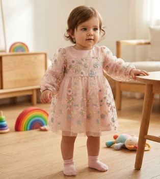 Preview: 2 Farben, weiss oder rosa: Eigenproduktion Pinkvanille Collection Traumkleidchen