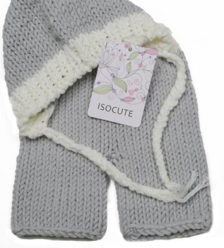 Preview: Newborn Foto Set, hellgrau-weiss