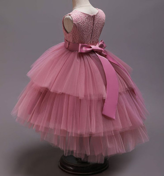 Chic in 4 Farben: Partykleid für Mädchen, elegant und halblang