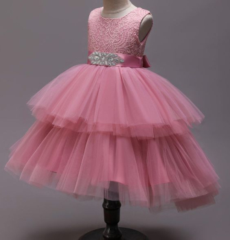 Chic in 4 Farben: Partykleid für Mädchen, elegant und halblang