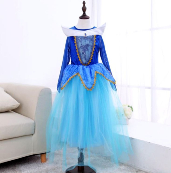 Preview: Prinzessinnenkleid - ein Traum in BLAU - Grösse 110