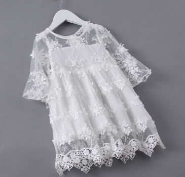 Preview: Sommertraum - luftiges Kleidchen in elfenbein oder altrosa, wenige vorrätig!