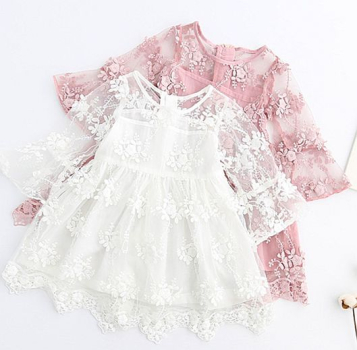 Sommertraum - luftiges Kleidchen in elfenbein oder altrosa, wenige vorrätig!