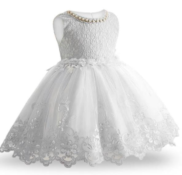 Preview: Traumhaftes Ballkleid mit Spitzen, Pailletten und Röschenbund