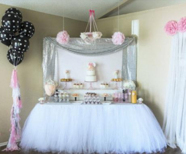 Tisch Tutu glamouröse Tischdekoration aus Tüll