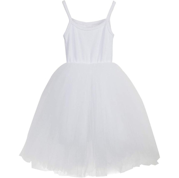 Preview: Weiss und Mauve: Süsses Tutu-Kleidchen weich und süss aus Baumwoll-Jersey