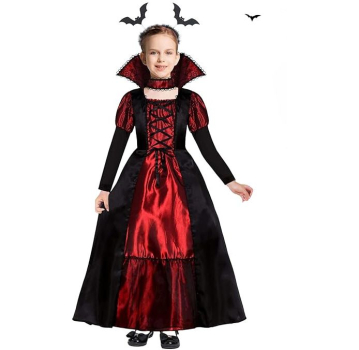 Wunderschöne Vampirkönigin - Kostümkleid für Halloween und Kinderfasnacht