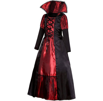 Preview: Wunderschöne Vampirkönigin - Kostümkleid für Halloween und Kinderfasnacht