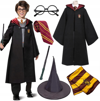 Zauberer Kostüm - Umhang mit vielen Accessoires