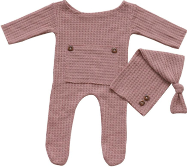 3 Farben: Zwergli-Set mit Strampler und Mützchen: weiss, blau, altrosa