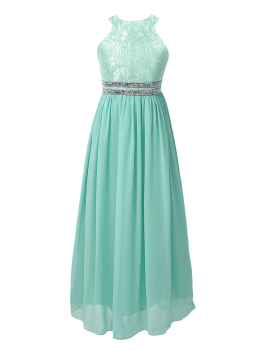 Preview: Elegantes Festkleid mit silbernem Taillenband, in 4 tollen Farben, wenige Reststücke!