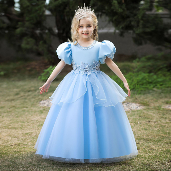 Cinderella Traumkleid - bauschig und wunderschön blau, Grösse 122