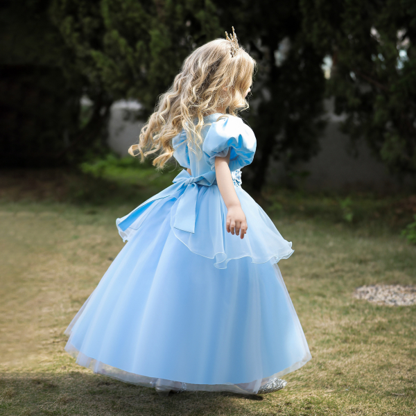 Cinderella Traumkleid - bauschig und wunderschön blau, Grösse 122
