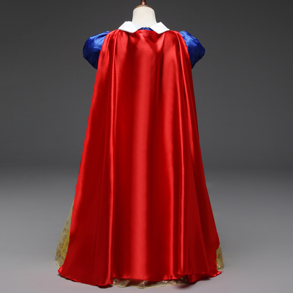 Schneewittchens Traumkleid mit Goldprint und langem Cape!