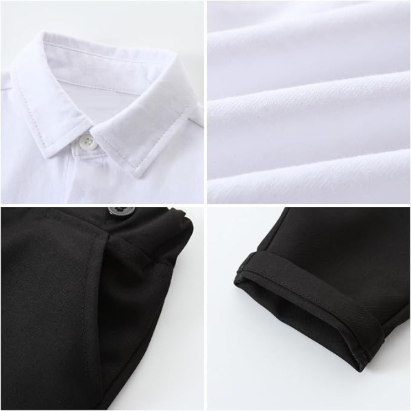 Elegant: Klassischer, stilsicherer Look mit Hosenträger und Beret in schwarz