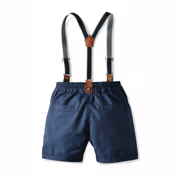 Elegantes Sommerset für Jungs, für Taufe, Hochzeit oder schöne Feste, navy-weiss